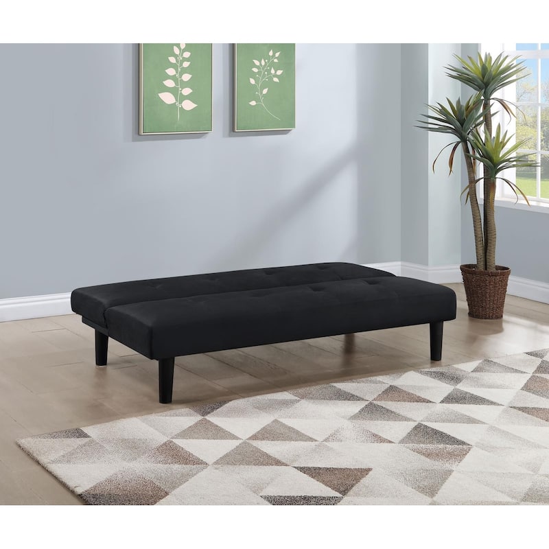 Boston Black Tufted Convertible Sofa Bed