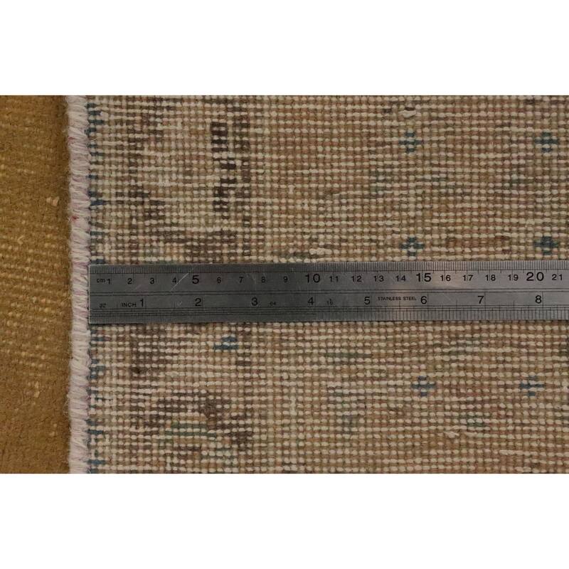 Hand Knotted Oriental 100% Wool Carpet Traditional Floral Yellow & Gold Tabriz Area Rug - 12' 5'' X 9' 8''