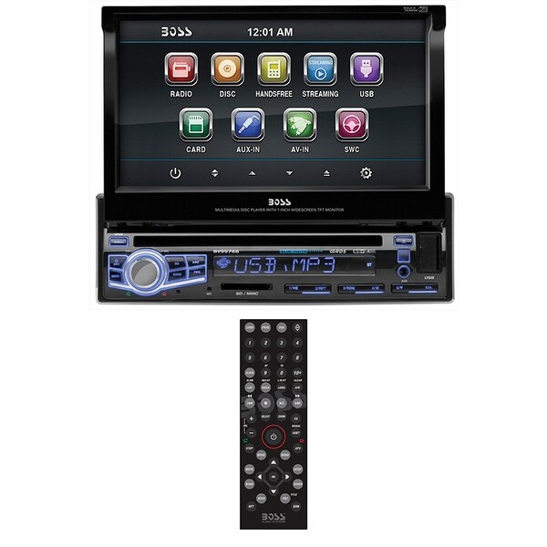 Boss 7" Flip-Out Single Din ReceiverBluetooth DVD/CD USB/SD Front Aux input