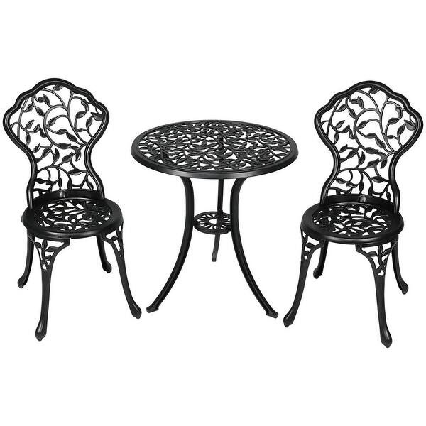 Shop Sunnydaze 3 Piece Outdoor Cast Aluminum Patio Furniture