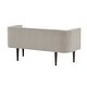preview thumbnail 5 of 6, Farrah Cream Velvet Accent Bench, Solid Wood Legs, Low Back Design, Elegant Seating for Bedroom or Entryway - Polyester