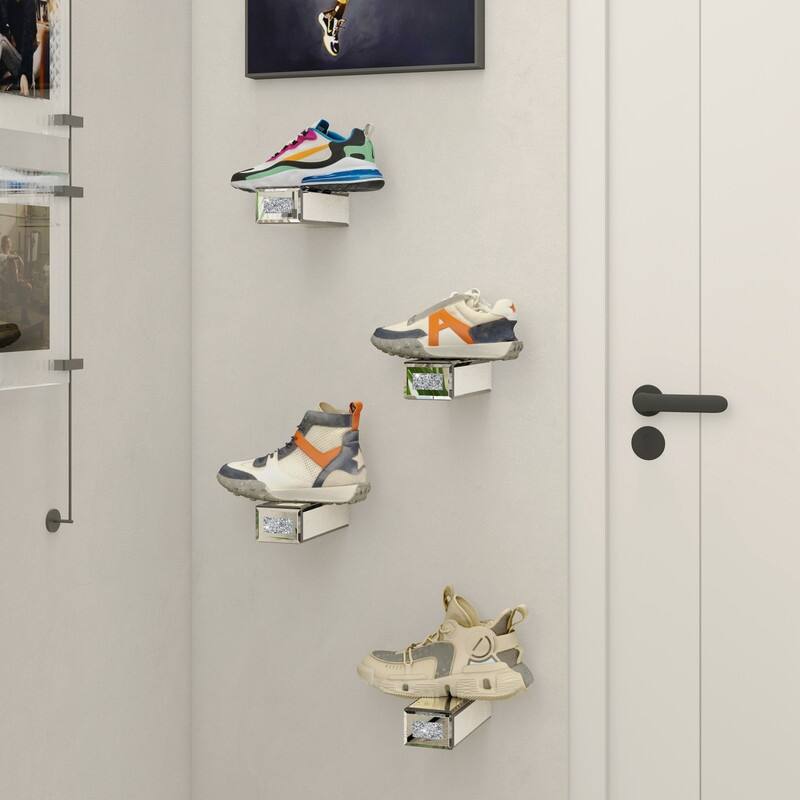 Shoe Floating Display Shelves Wall Mount Set Of 4