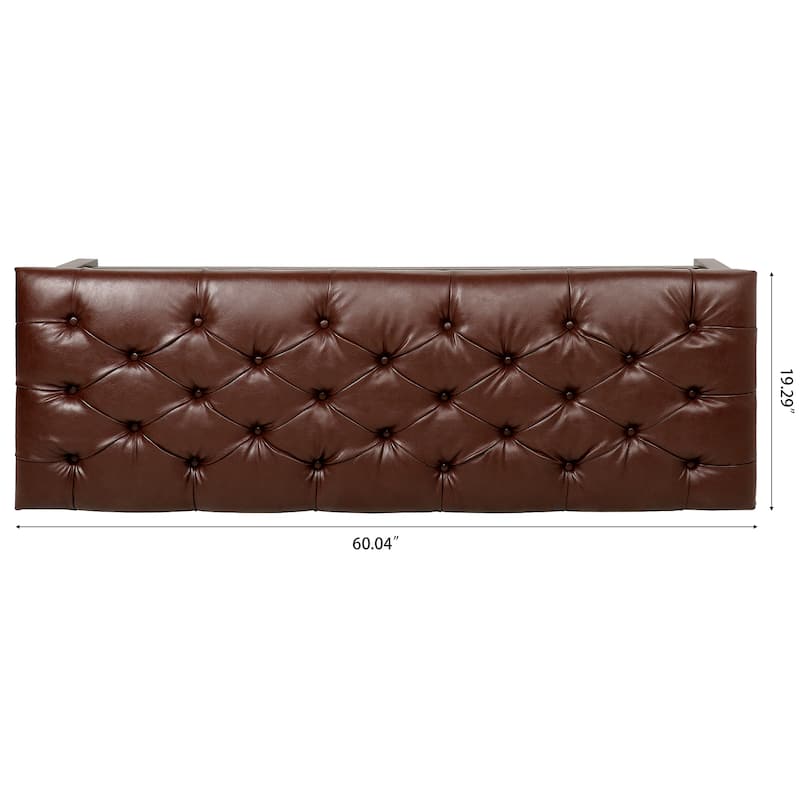 Christopher Knight Home - Florian Tufted Upholstered End of Bed Bench with Nailhead Trim and Shelf