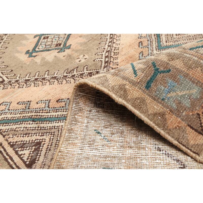 ECARPETGALLERY Hand-knotted Antalya Vintage Light Copper Wool Rug - 3'6 x 10'1