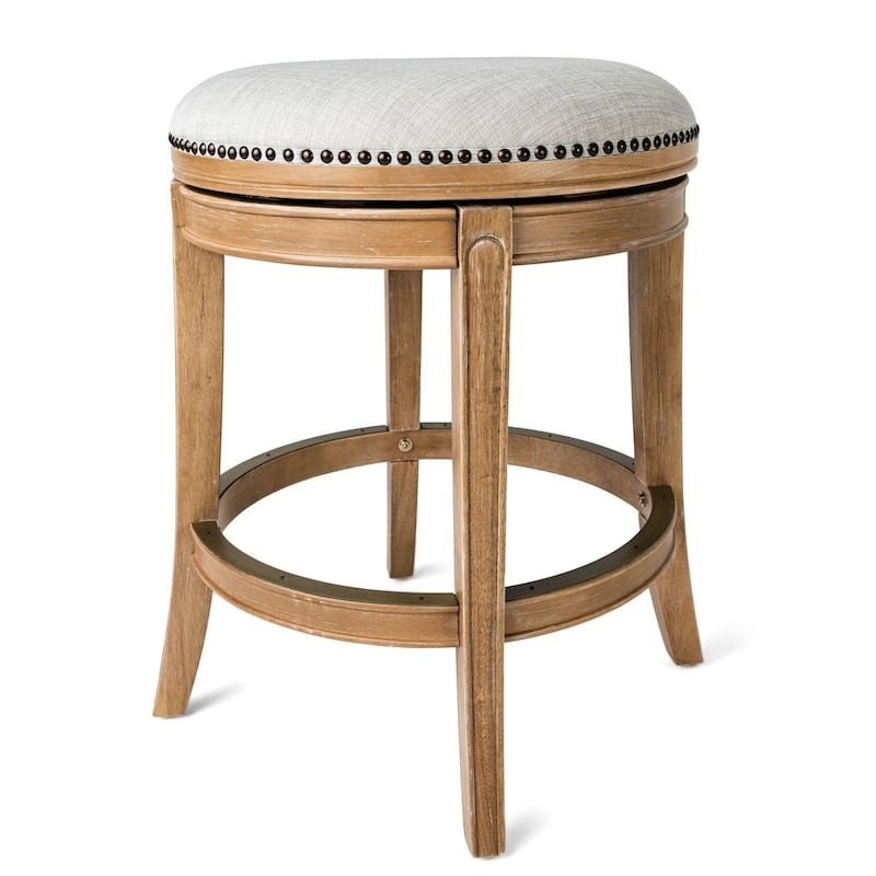 Maven Lane 26" Alexander Backless Counter Height Kitchen Stool - Single - Weathered Oak