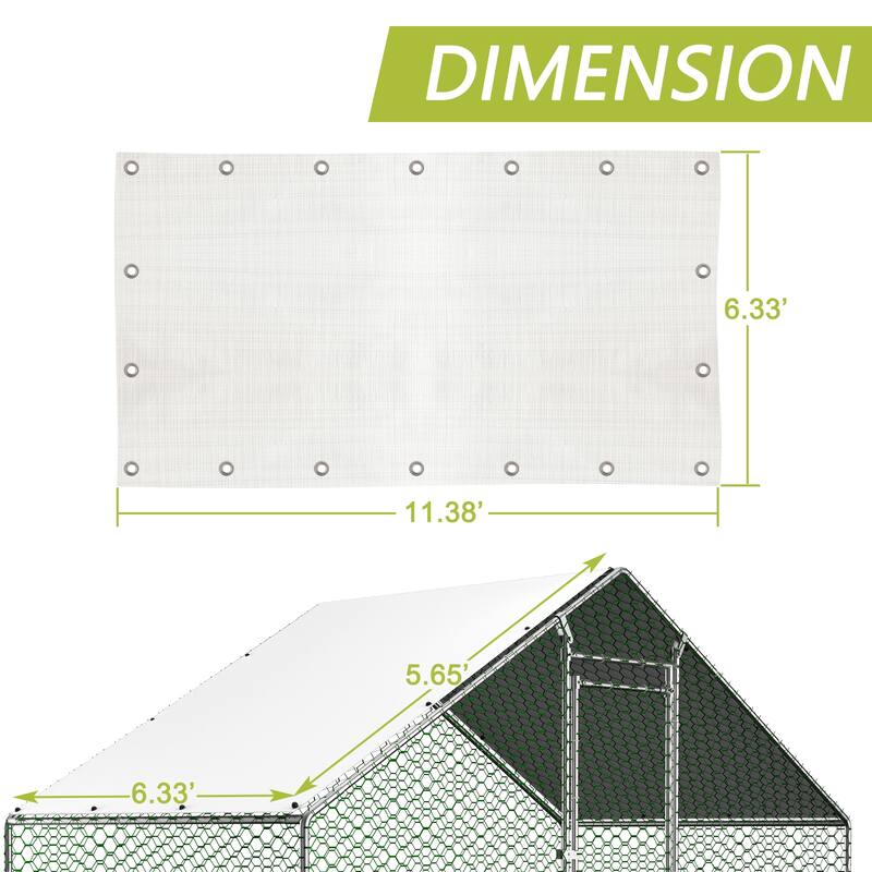 All-Weather Protective Cover for Metal Chicken Coops - White