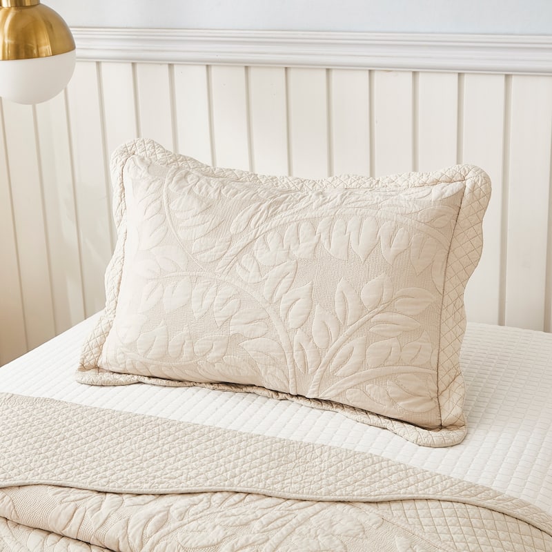 MarCielo 3 Piece Cotton Oversized Bedspread Quilt Set Tmonica