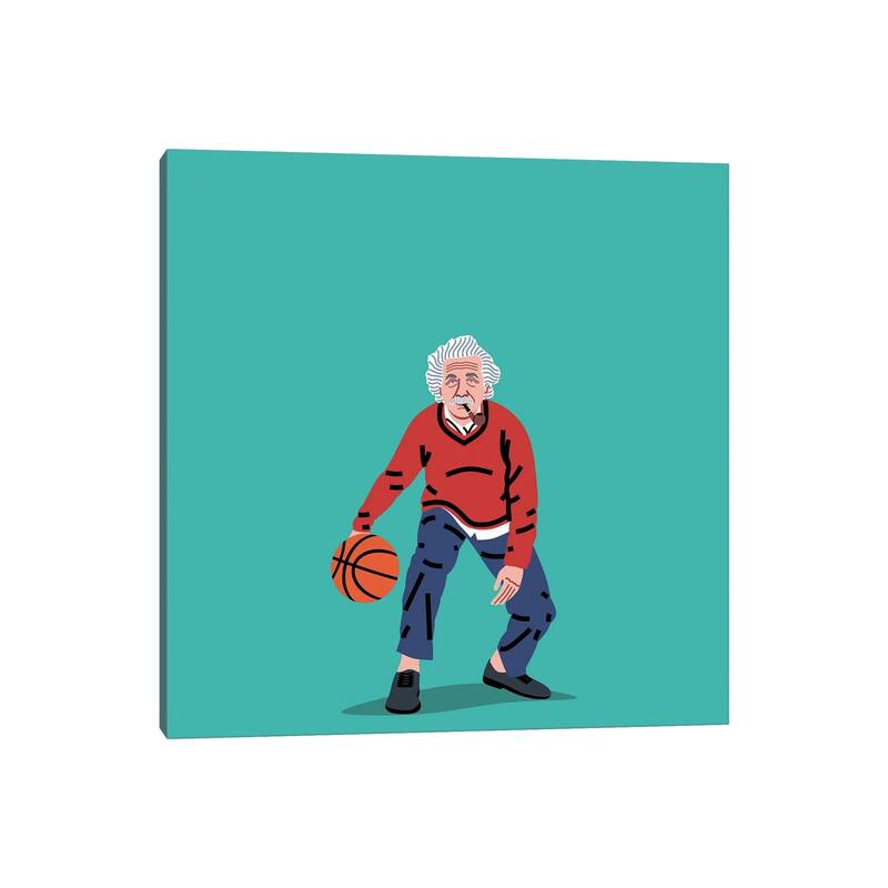 iCanvas "Balling Einstein" by Elad Shagrir Canvas Print