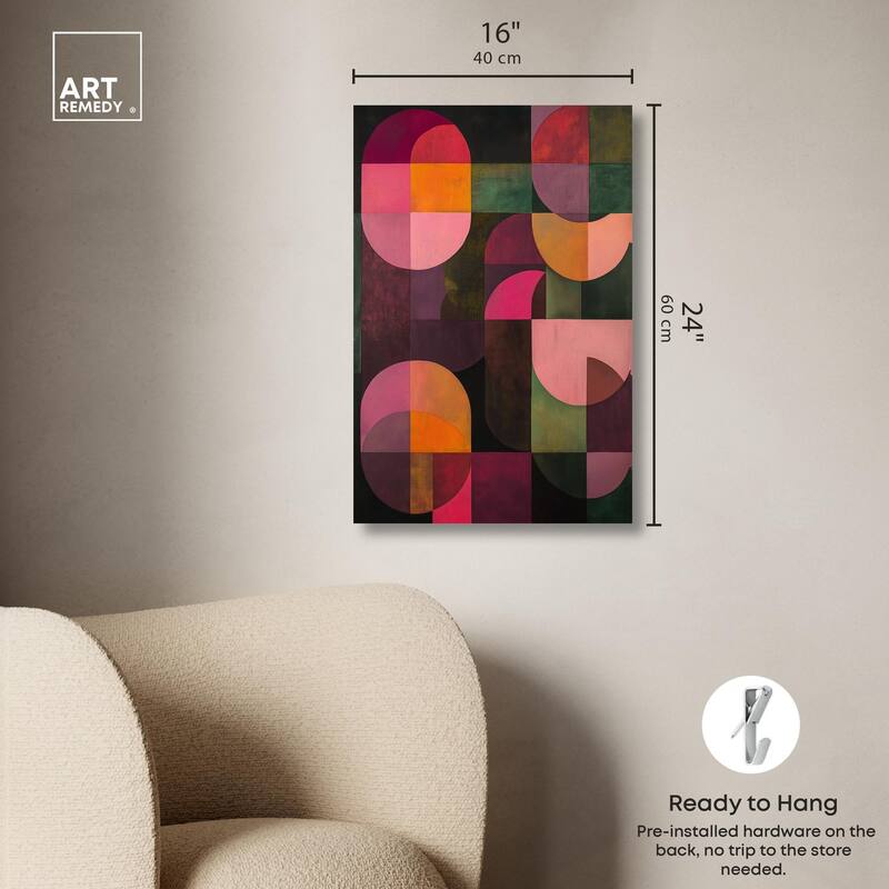 Bauhaus Romance Canvas by Art Remedy, Gallery Wrapped