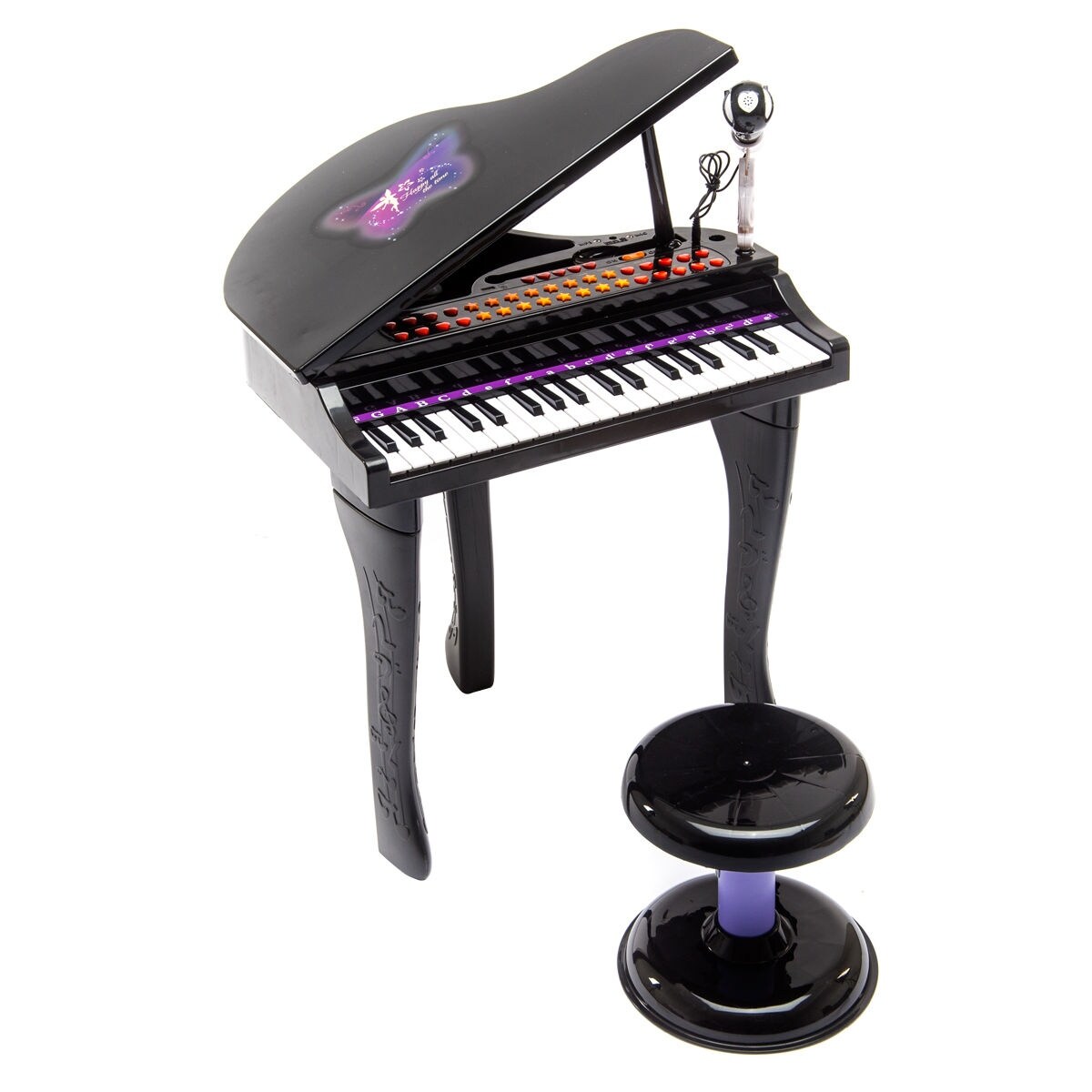 toy grand piano with microphone