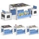 preview thumbnail 3 of 31, Costway Wooden Kids Table and Chairs Set with Double-sided Tabletop, White + Blue