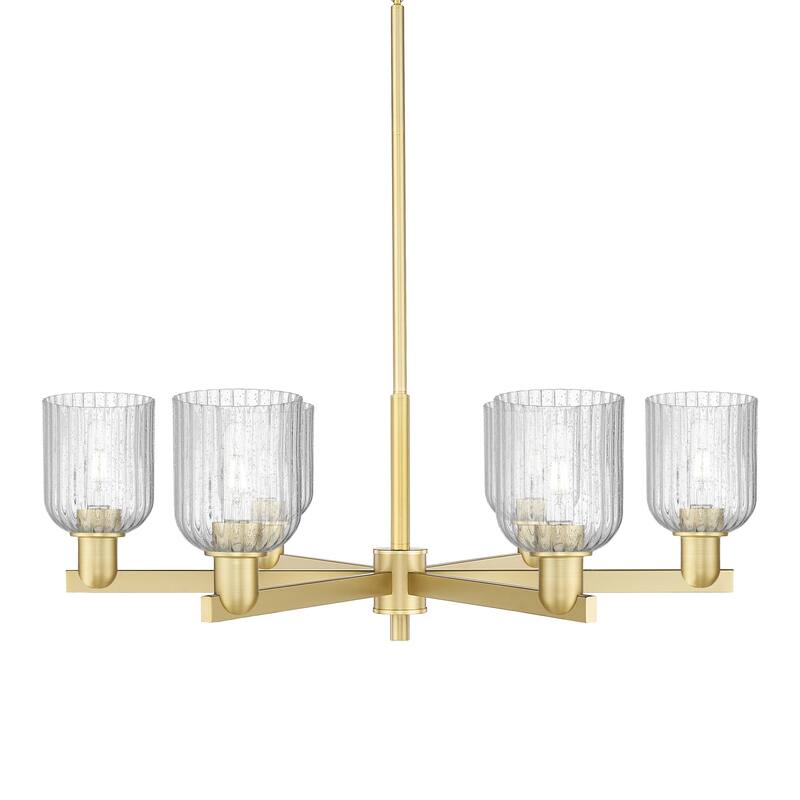 Innovations Lighting 716-6CR-11-35 Bridal Veil Chandelier Bridal Veil - Satin Gold / Seedy