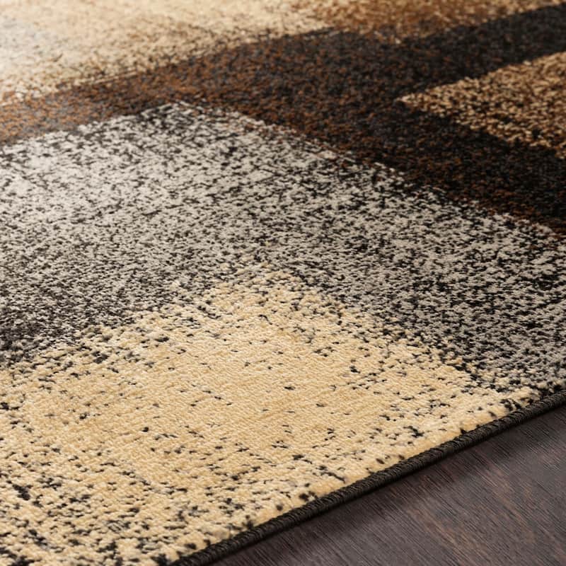 Hypatia Contemporary Brown/Grey Area Rug - 8'10" x 12'9"
