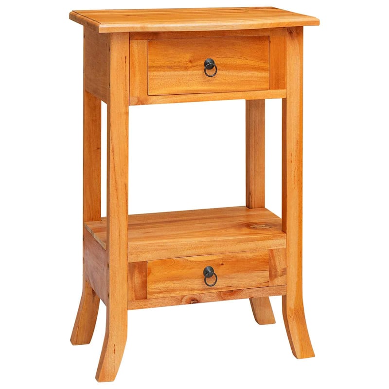 vidaXL Console Table with Drawer Natural 19.88 x 11.81 x 29.72 in - 19.88 x 11.81 x 29.72 in