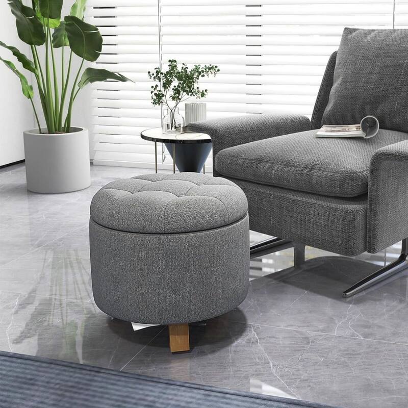 Cushioned Ottoman with Storage