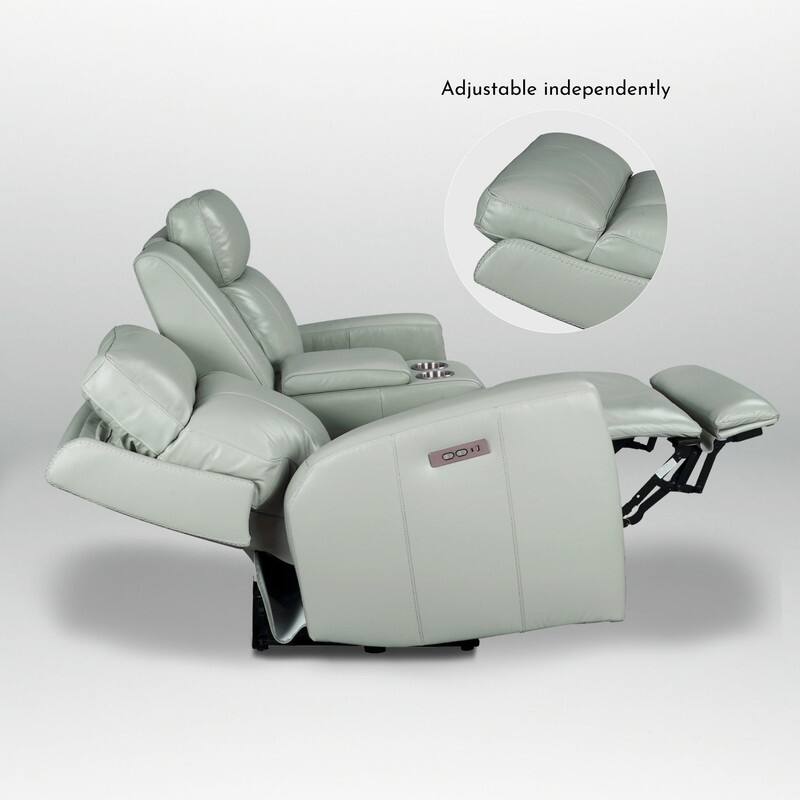 71.5'' Leather Zero Gravity Power Recliner Loveseat Sofa with Power Headrest, USB&USB-C Port