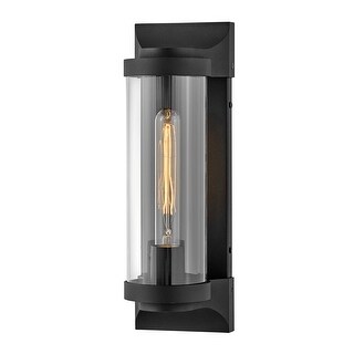 Hinkley Pearson Collection One Light Medium Outdoor Wall Mount Lantern, Textured Black