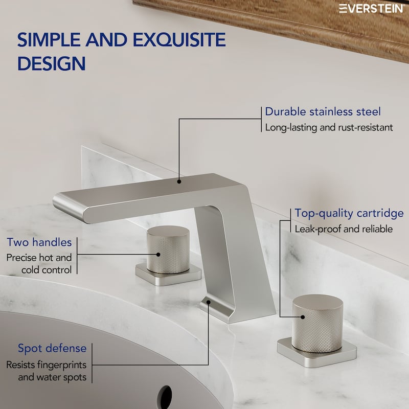 7-Spray Shower Faucet with 8 in. Widespread Double Handle Bathroom Faucet
