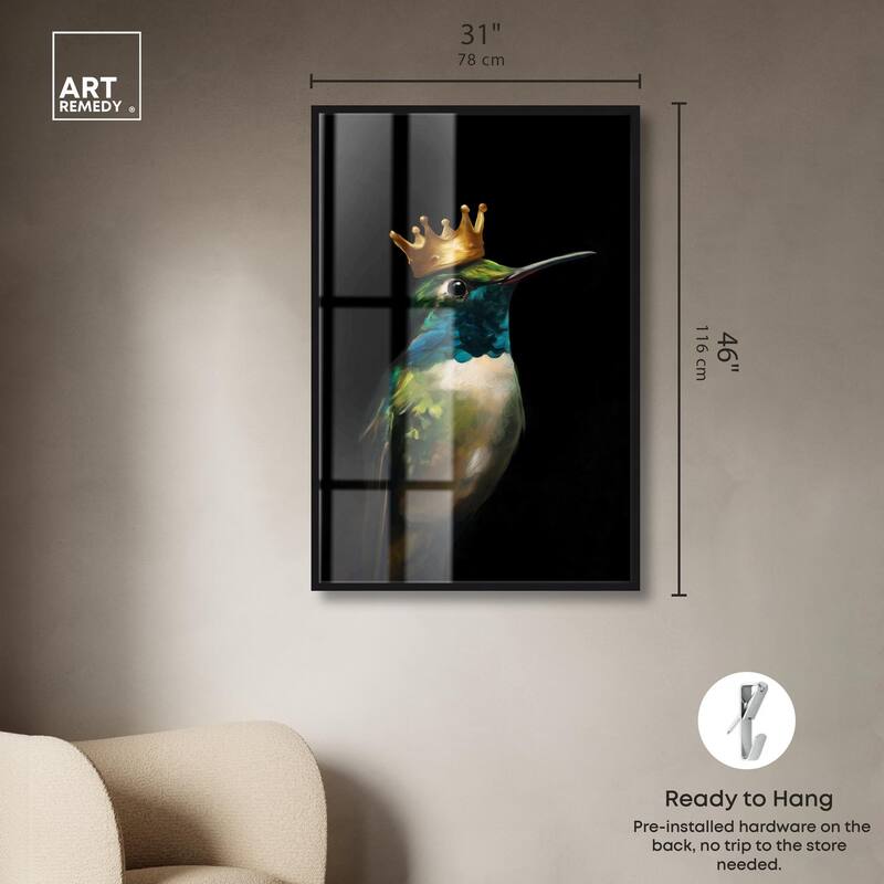 Crowned Azure Bird II Shadowbox by Art Remedy
