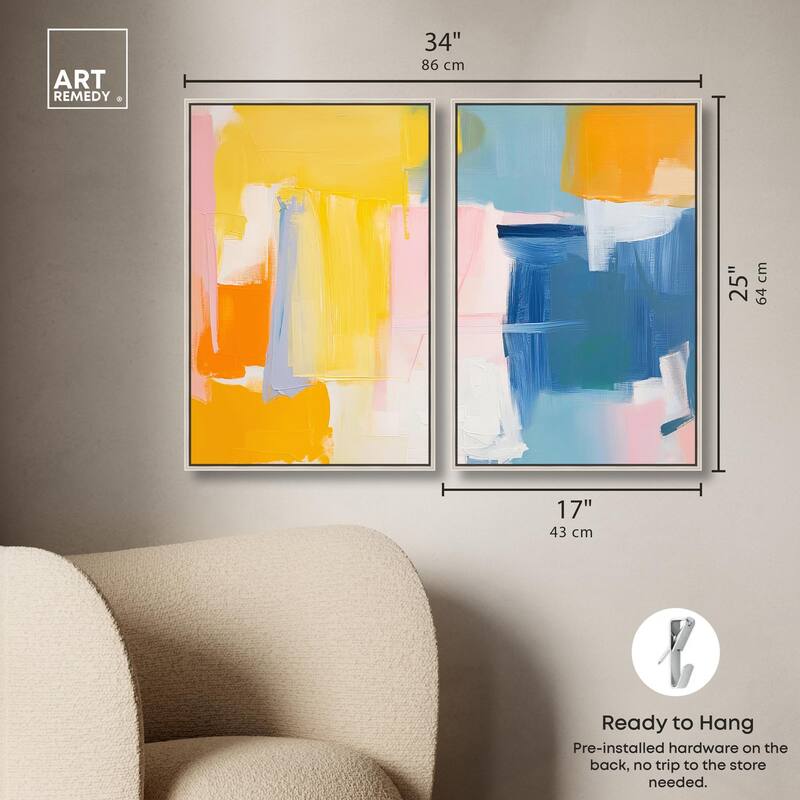 Skyward Radiance I Canvas Set of 2 by Art Remedy