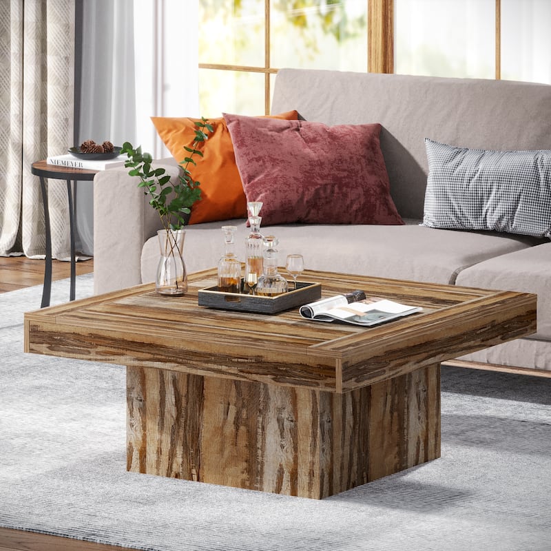 35.43'' Square LED Coffee Center Table for Living Room