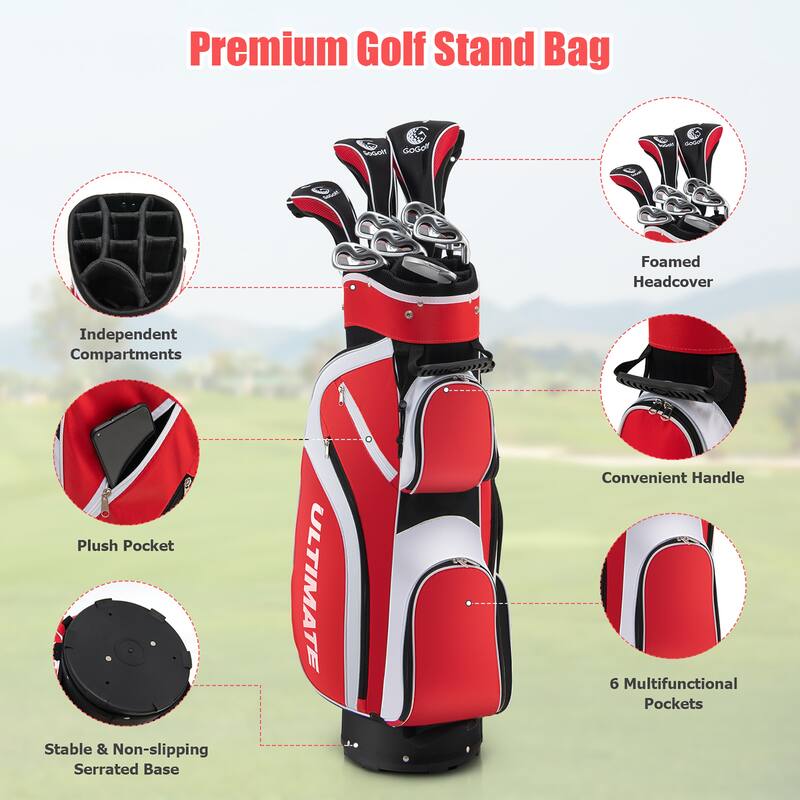 Ladies Womens Complete Golf Clubs Set 10 Pieces Includes Alloy Driver - See Details
