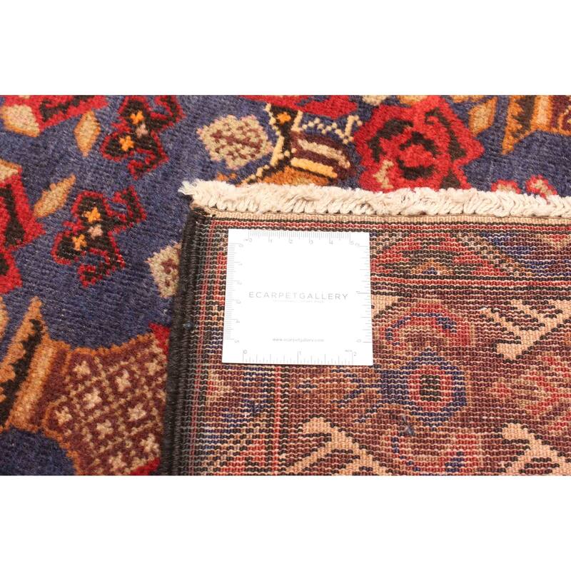 ECARPETGALLERY Hand-knotted Teimani Dark Navy Wool Rug - 2'10 x 4'6