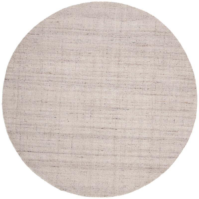 SAFAVIEH Handmade Abstract Nettie Modern Viscose Rug - 4' x 4' Round - Light Grey