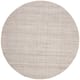 SAFAVIEH Handmade Abstract Nettie Modern Viscose Rug - 4' x 4' Round - Light Grey