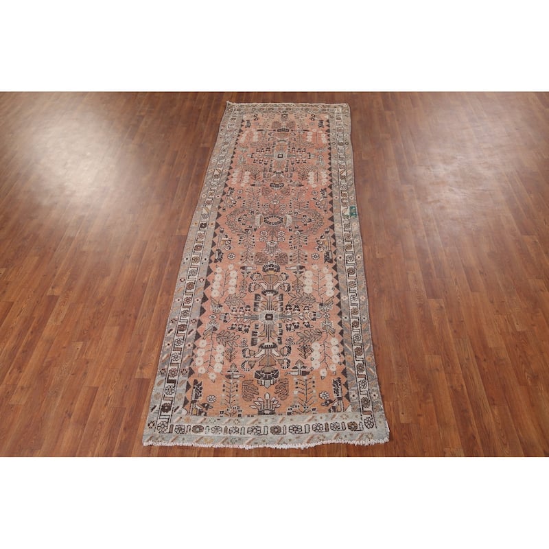Lilian Persian Vintage Runner Rug Hand-Knotted Wool Carpet - 3'8" x 9'9"