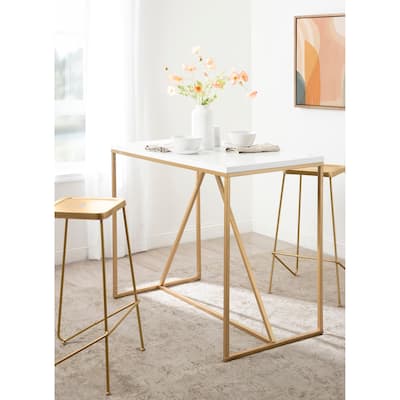 Kate and Laurel Kaya Wood and Metal Counter Height Pub Table - 42x24x36