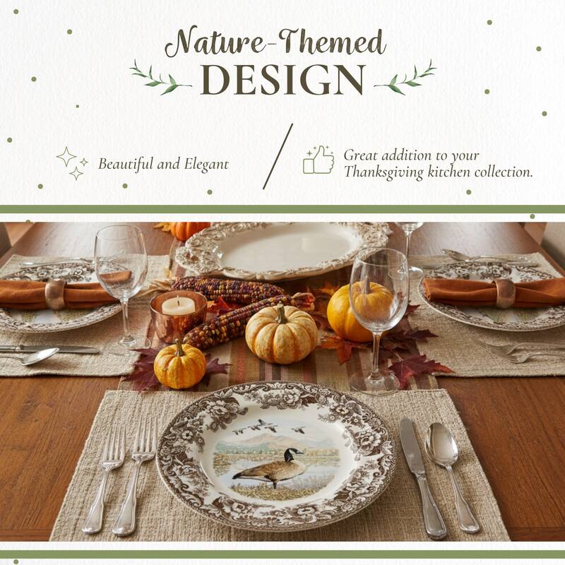 Spode Woodland Dinner Plate Birds Motif - 10.5