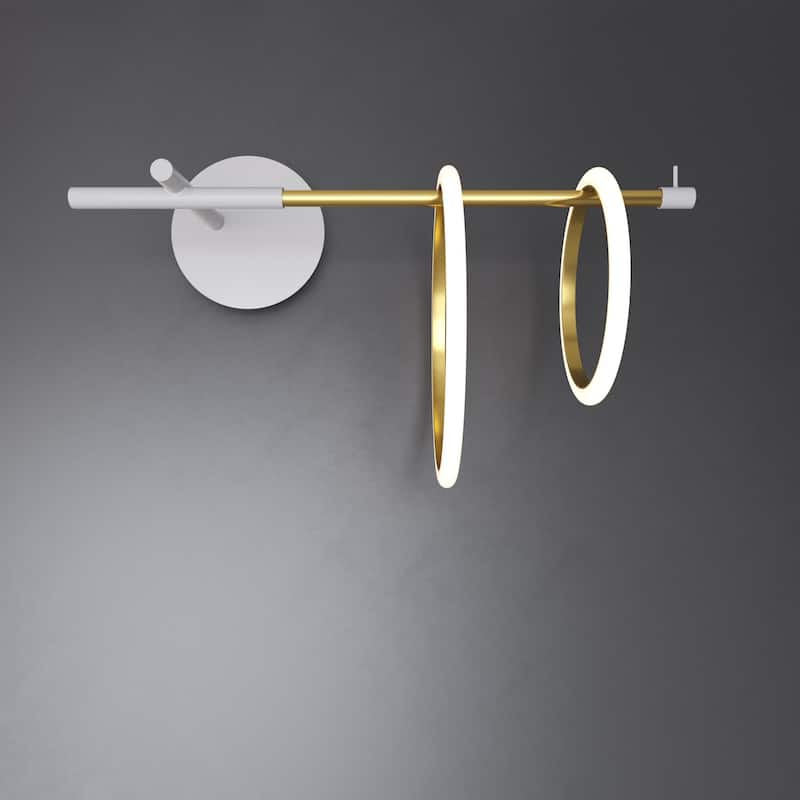 Glow's Avenue 2-Light Loop Ring Wall Sconce