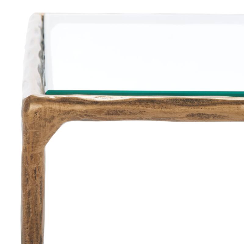 SAFAVIEH Couture Bessy Square Metal Accent Table - 18 In. W x 18 In. D x 20 In. H - 18"W x 18"D x 20"H