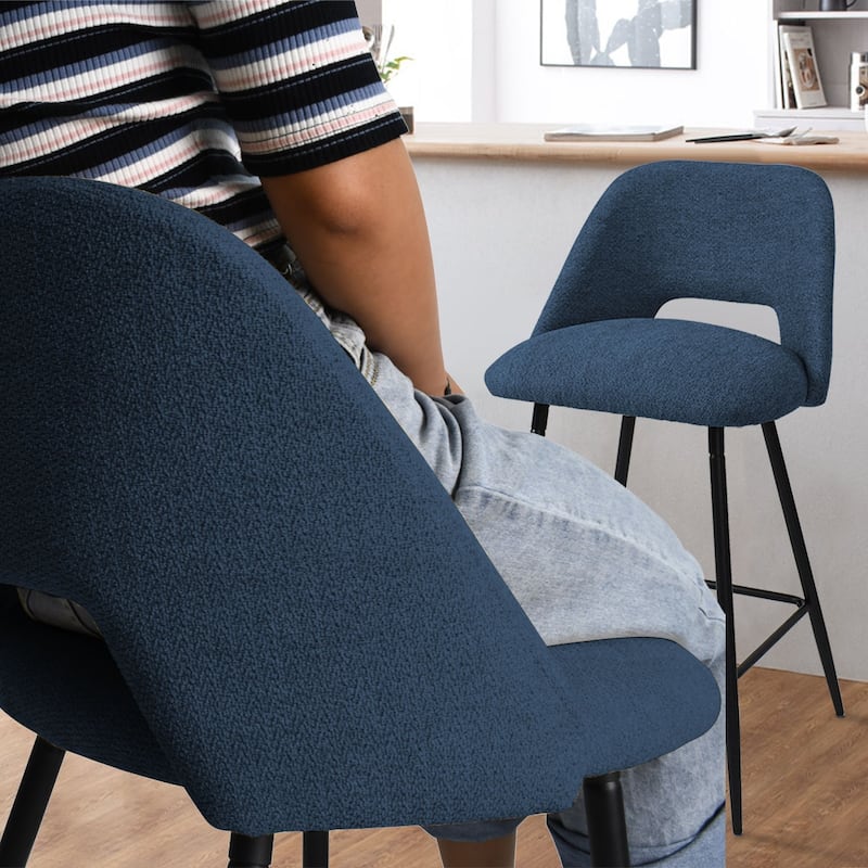 Upholstered Modern Bar Stool (Set of 2)