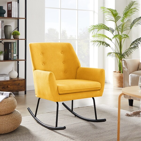overstock yellow accent chair