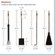 preview thumbnail 10 of 8, Achla Designs Westford Fireplace Set of 4 Tools, 30.5 Inch Tall, Antique Brass and Black