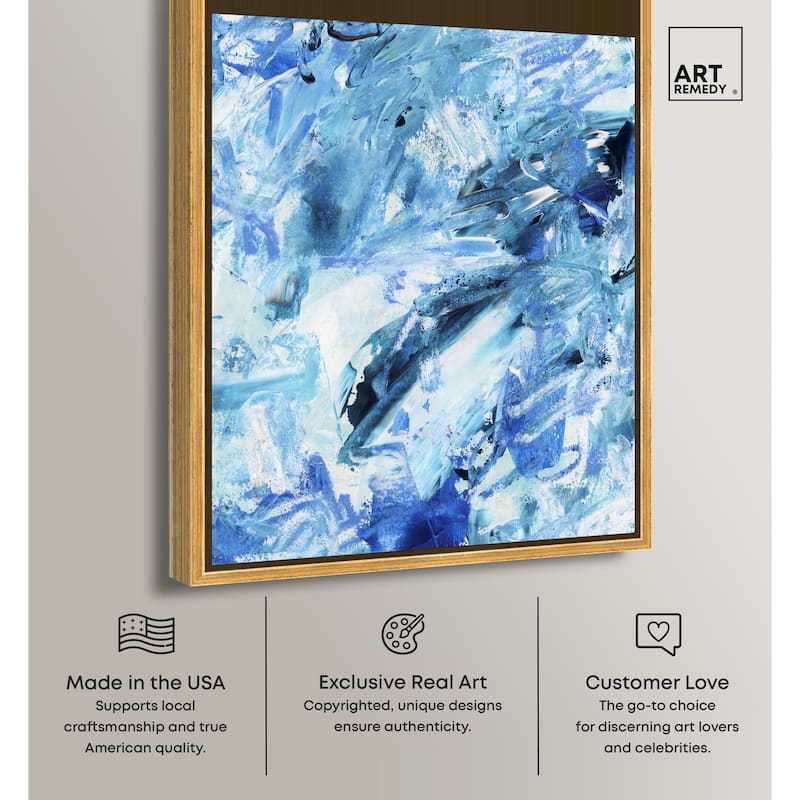 Impasto Blues Canvas by Art Remedy