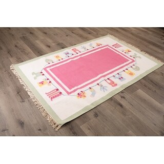 Clothes Ina Rug Cottage Home Multicolor Clothesline 6 x 6.5 ft Rug - 6 x 6.5 ft - Bed ...