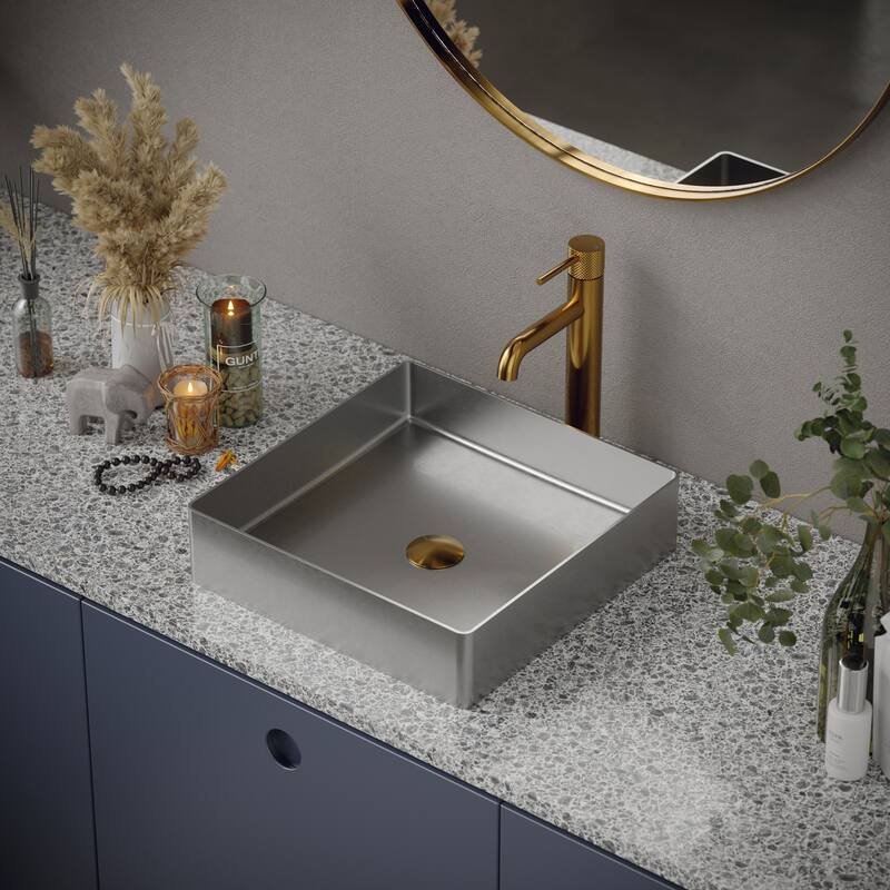Karran Cinox Stainless Steel Square Vessel Sink