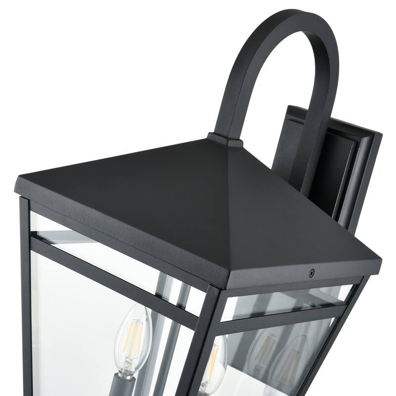 Seager Outdoor Wall Sconce Textured Black - Textured Black
