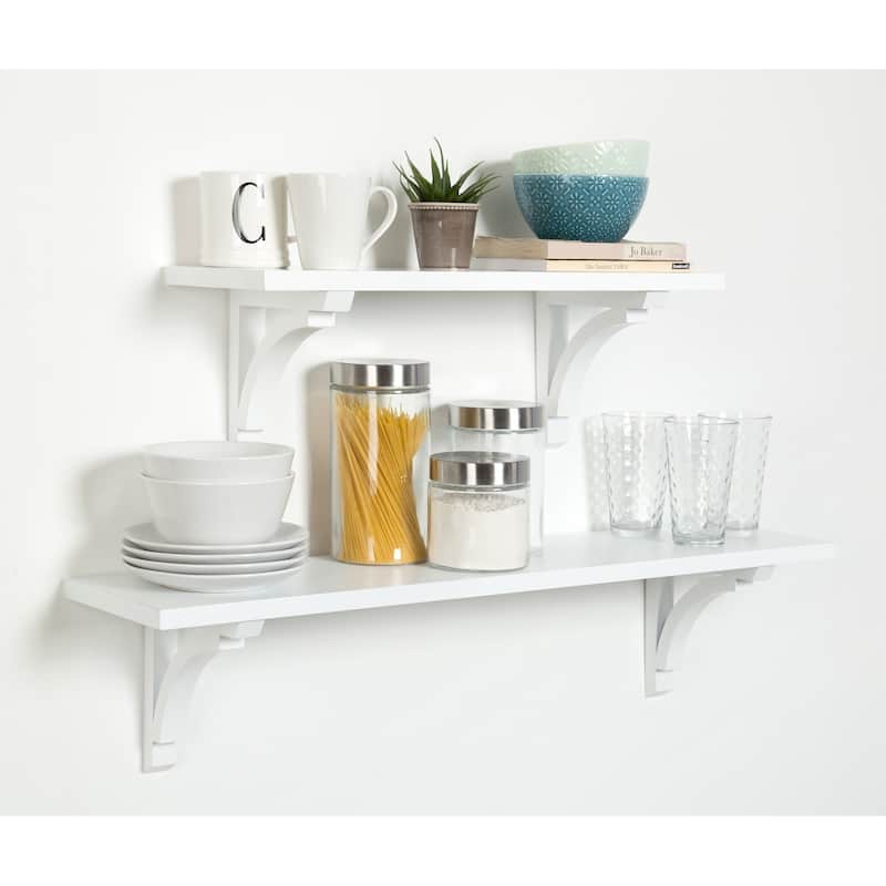 Kate and Laurel Corblynd Traditional Wood Wall Shelf