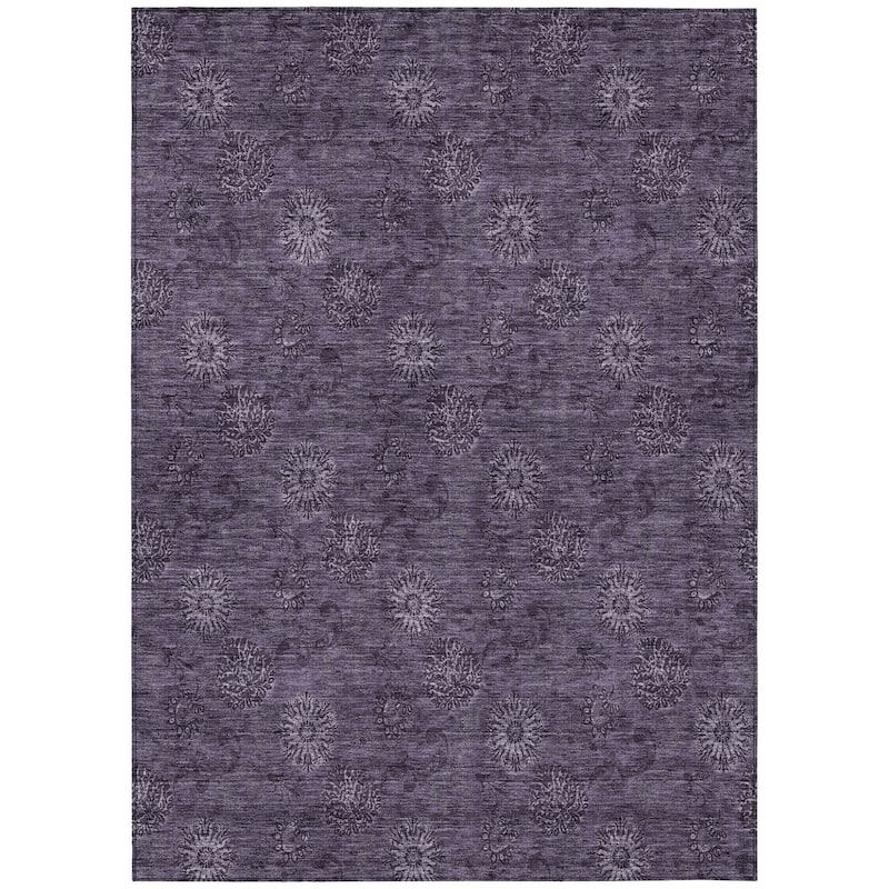 HomeRoots Floral Transitional Rectangle Outdoor Rug