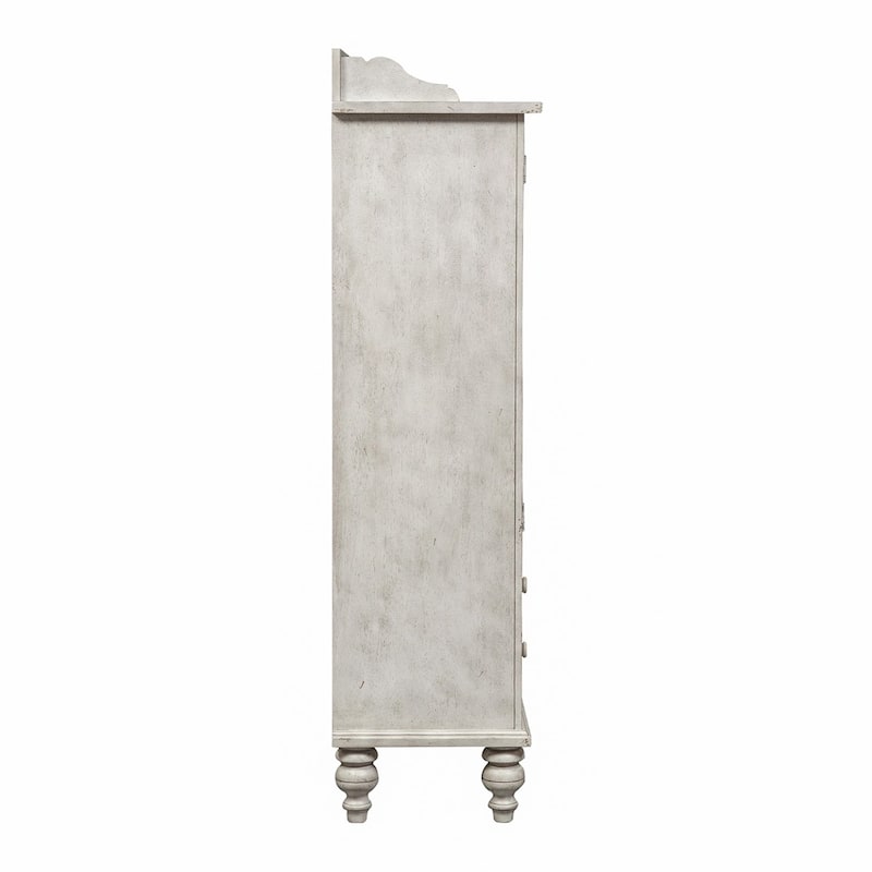 Whitney Antique Linen Weathered Grey Display Cabinet
