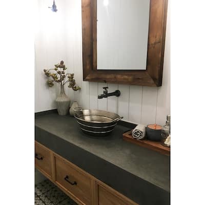 16-in Oval Bucket Vessel Hammered Copper Sink with Handles in Nickel (VOB16EN)