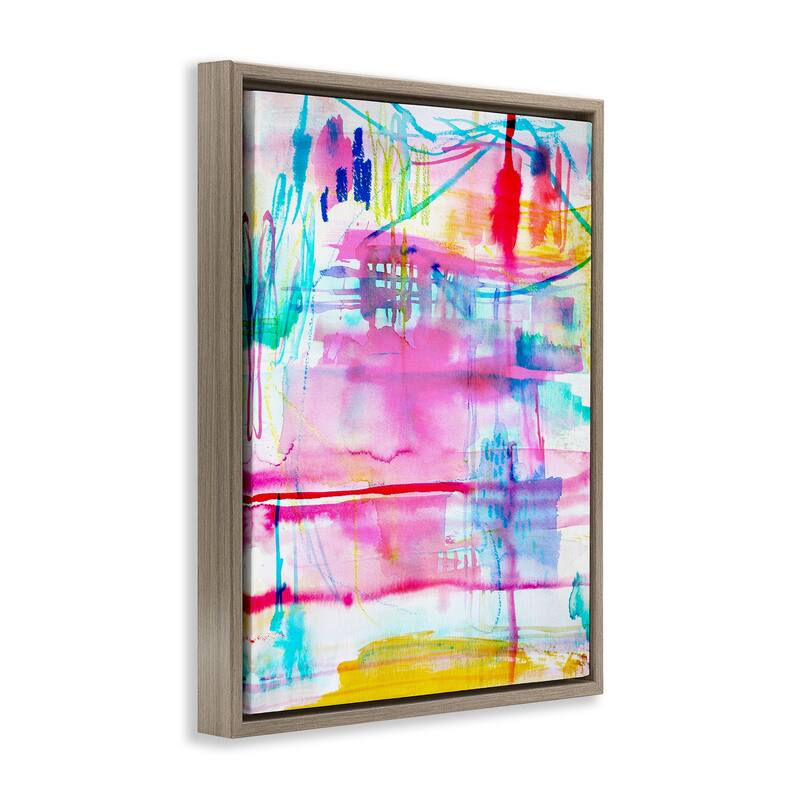 Stupell Picnic Party Composition Framed Floater Canvas Wall Art Design By Gemma Bardot