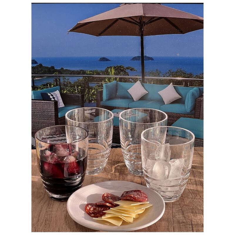 Swirl Acrylic Glasses Drinking Set of 4