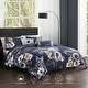 preview thumbnail 3 of 10, Bebejan Forget Me Not 100% Cotton Sateen 5-Piece Reversible Comforter Set