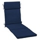 preview thumbnail 1 of 86, Arden Selections Leala Texture Outdoor Chaise Lounge Cushion 72 in L x 21 in W x 2.5 in H - Sapphire Blue Leala
