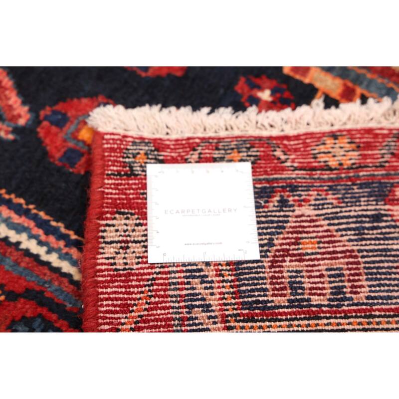 ECARPETGALLERY Hand-knotted Anatolian Vintage Dark Navy Wool Rug - 4'10 x 9'0